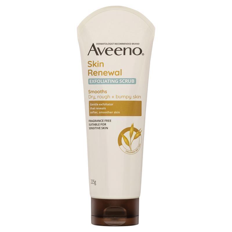Aveeno Skin Renewal Exfoliating Body Scrub 225g - Gentle Exfoliation for Soft Skin