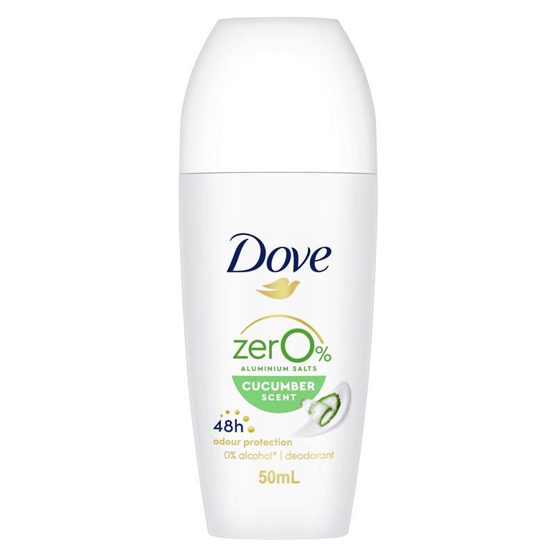 Dove Zero Aluminium Cucumber Roll On 50ml