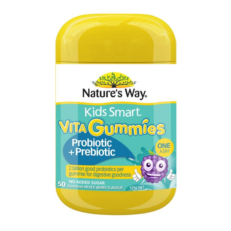Nature's Way Kids Smart Vita Gummies Probiotic + Prebiotic 50 Pastilles