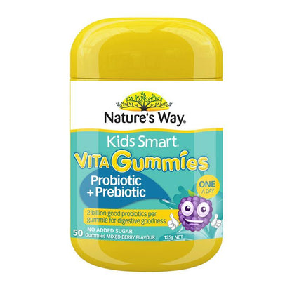 Nature's Way Kids Smart Vita Gummies Probiotic + Prebiotic 50 Pastilles