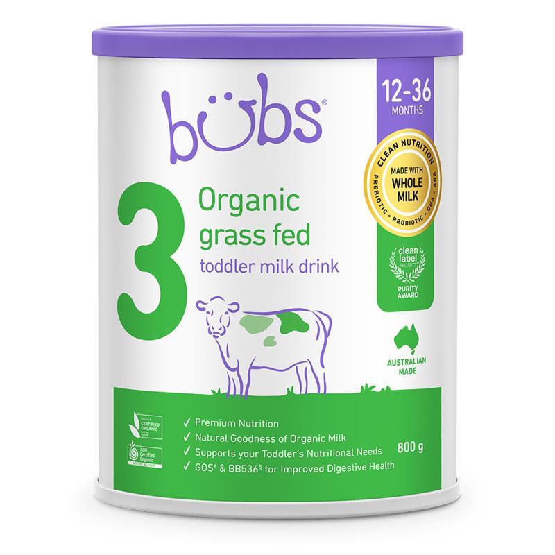 Bubs Organic Grass Fed Toddler Milk 800g - Nourishing Growth for Toddlers
