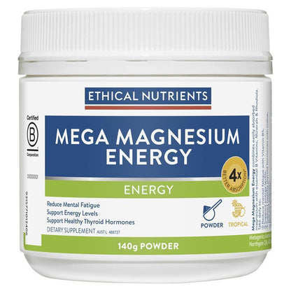 Ethical Nutrients Mega Magnesium Energy 140g Powder