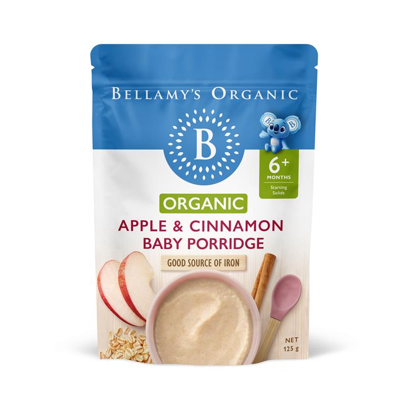 Bellamy's Organic Apple Cinnamon Baby Porridge 125g