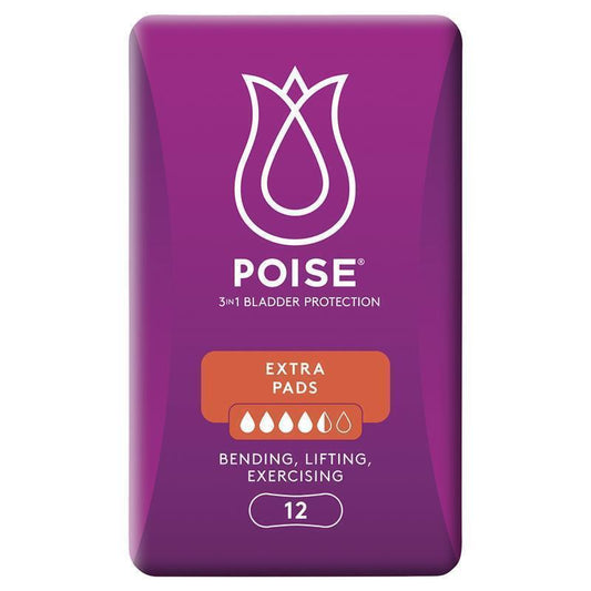 Poise Pads Extra 12 Pack - Reliable Bladder Leakage Protection
