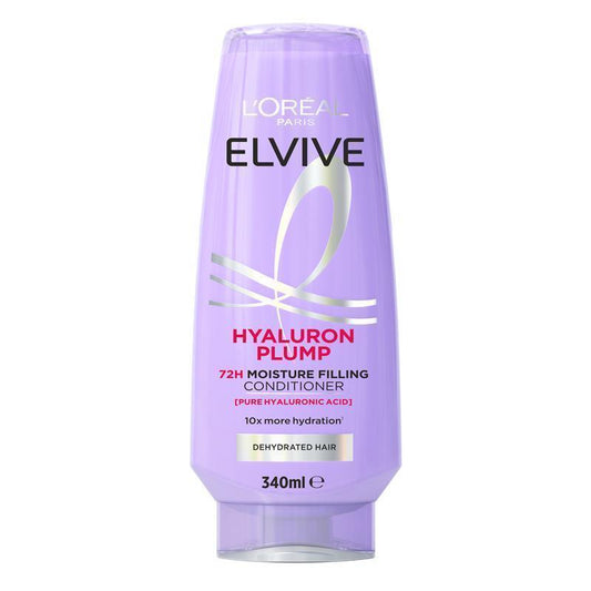 L'Oreal Elvive Hyaluron Plump Conditioner 340ml - Deep Hydration & Shine