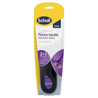Scholl In Balance Pain Relief Plantar Fasciitis Orthotic Insole Large