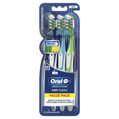 Oral-B Cross Action Indicator Toothbrush 3 Pack