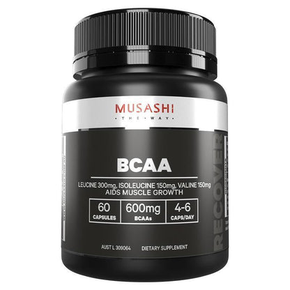 Musashi Muscle Recovery BCAAs - 60 Capsules