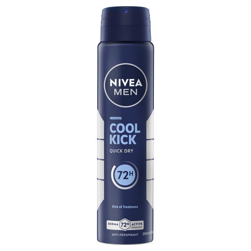 NIVEA MEN Cool Kick Aerosol Deodorant 72H Protection 250ml