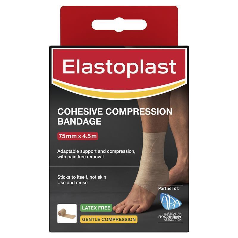 Elastoplast Cohesive Compression Bandage Tan 7.5cm x 4.5m