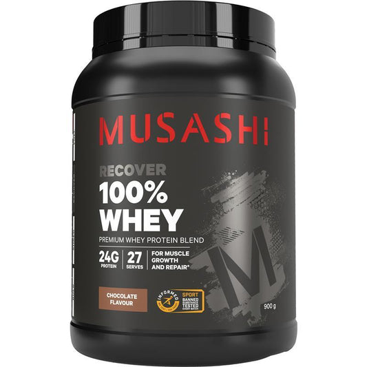 Musashi 100% Whey Protein Chocolate 900g - Premium Low Carb Protein