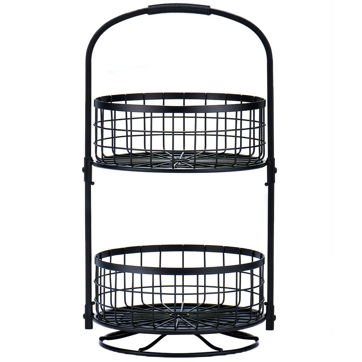 2 Tier Rotating Baskets