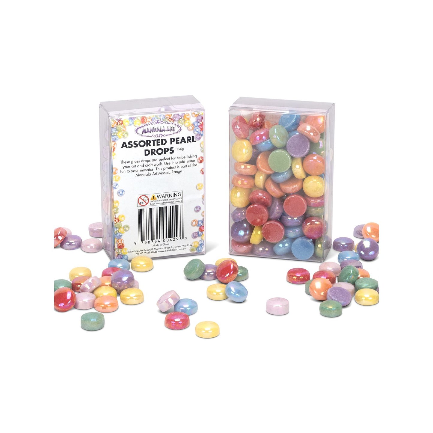 Mandala Art Assorted Pearl Drops - 12mm