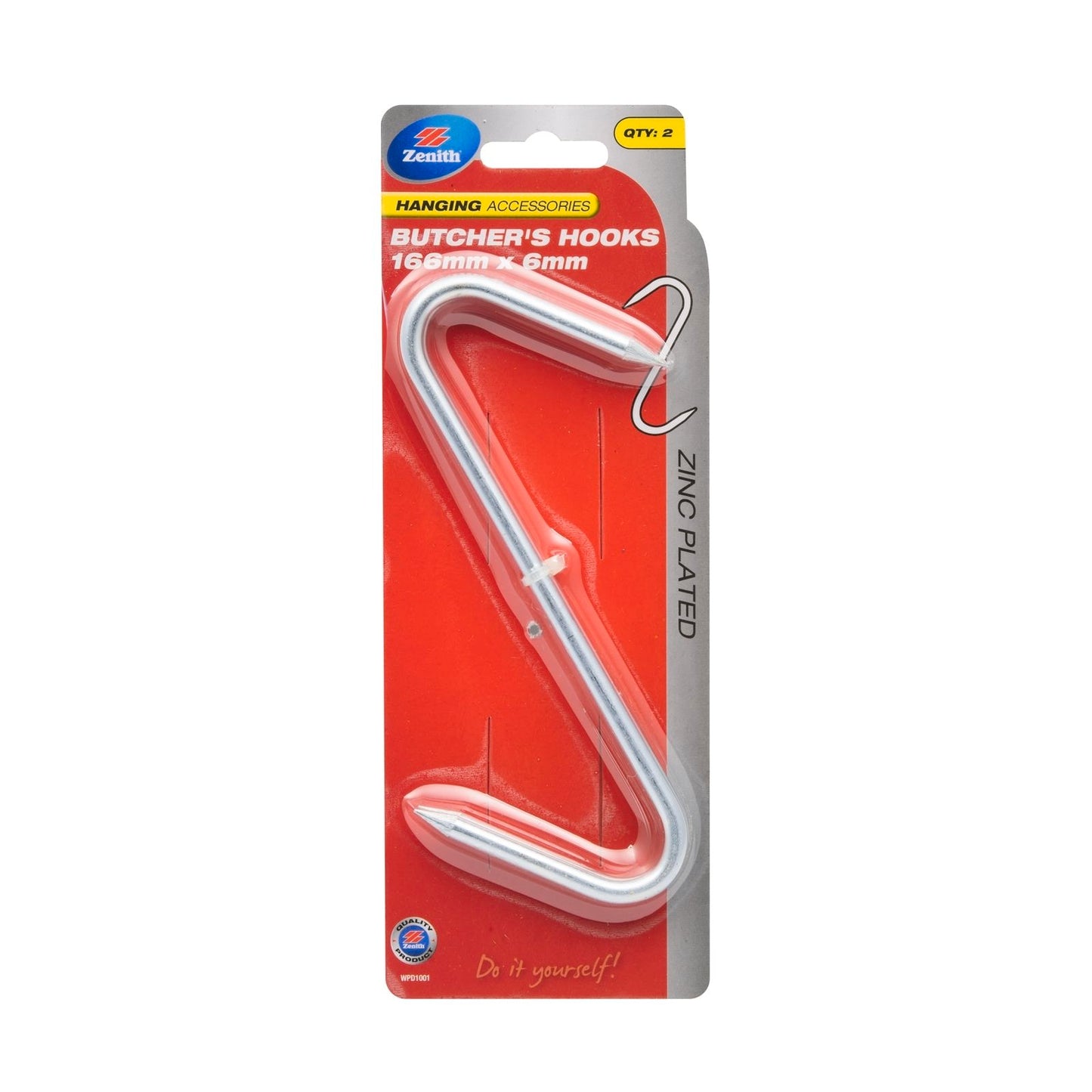 Zenith Large Butcher S Hook - 166 x 6mm - 2 Pack