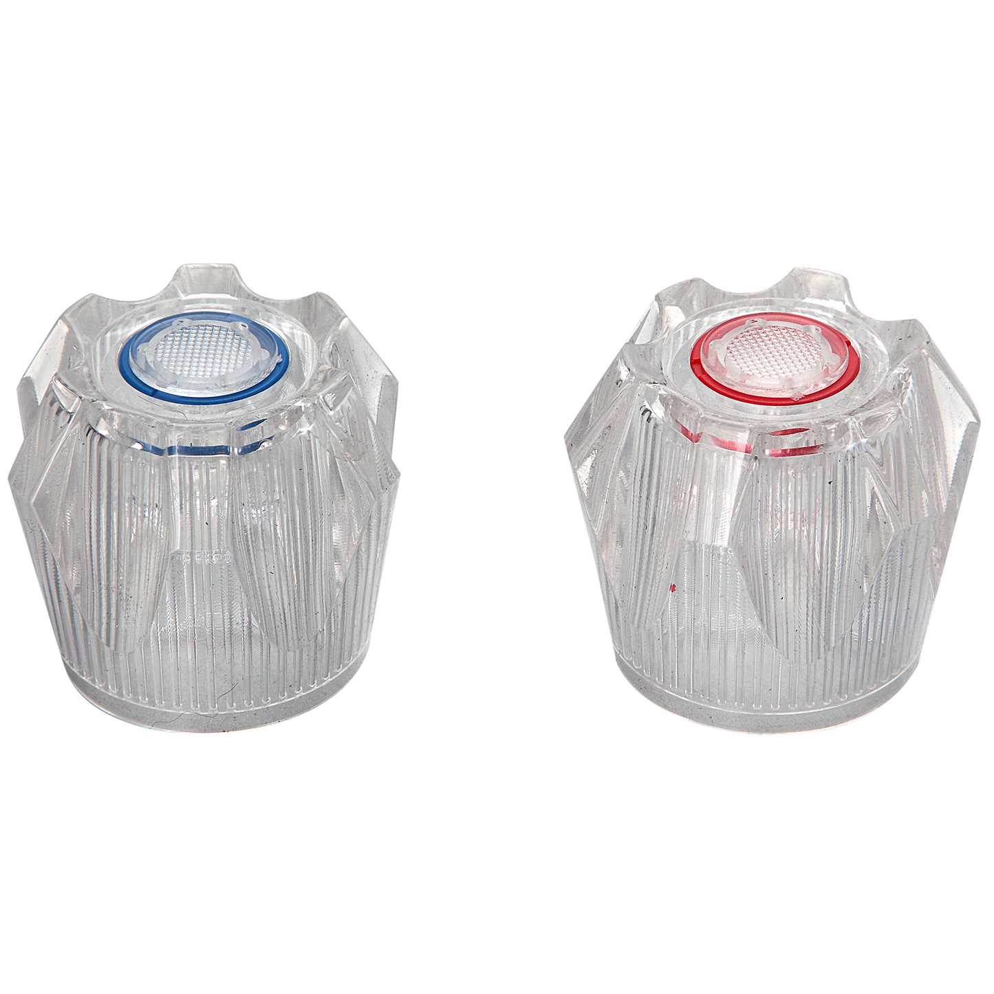 Shaw & Mason Clear PVC Six Point Style Handles - 59 x 51mm - Pair