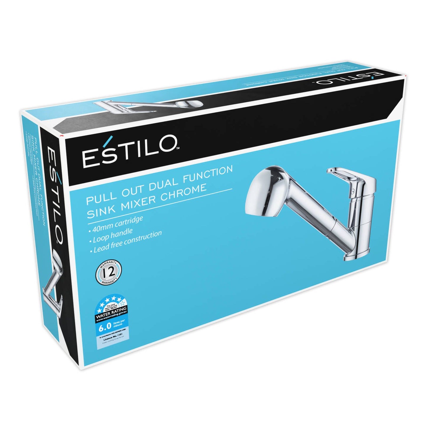 Estilo Pull Out Dual Function Sink Mixer - 40mm - Chrome