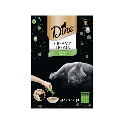 Dine Creamy Treats Chicken Flavour Cat Treats - 12g - 32 Pack