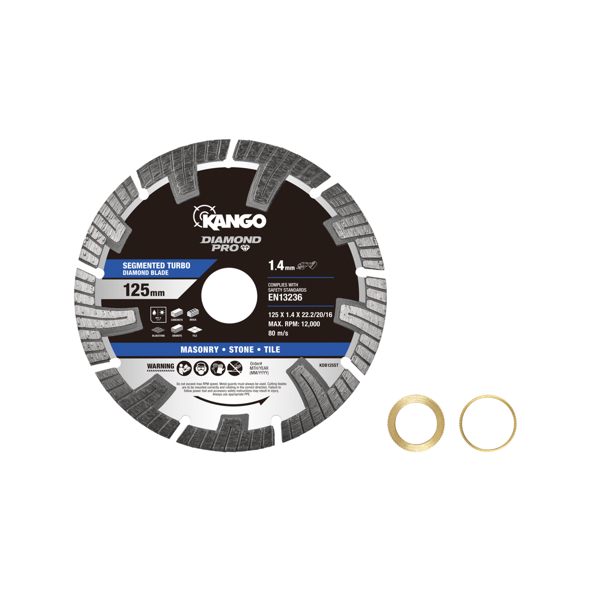 Kango Diamond Saw Blade - 125mm - Turbo - Dry Cutting