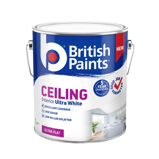 British Paints Ultra White Ceiling Paint - 4L