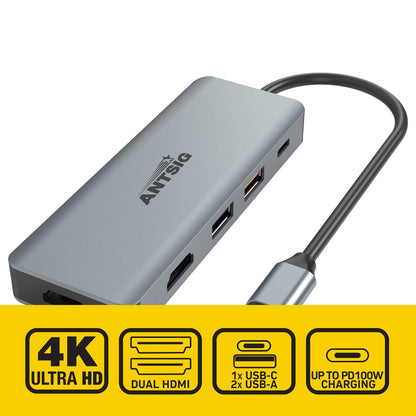 Antsig 7 in 1 USB C Multiport Adapter