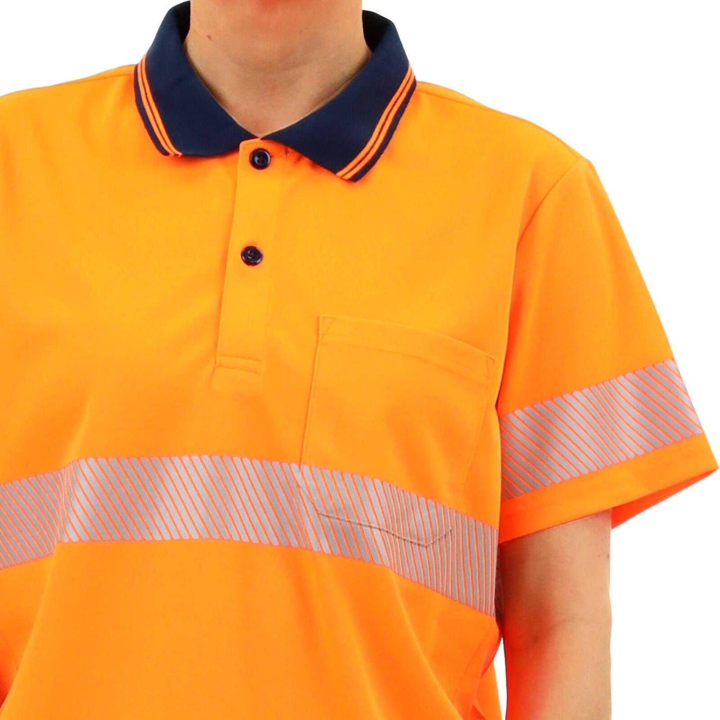 Citeco Womens Hi Vis Short Sleeve Polo - Size 16 - Orange