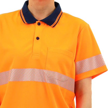Citeco Womens Hi Vis Short Sleeve Polo - Size 16 - Orange