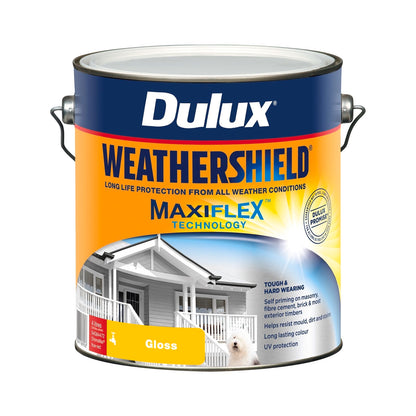 Dulux Weathershield Exterior Paint - 4L - True Red Gloss