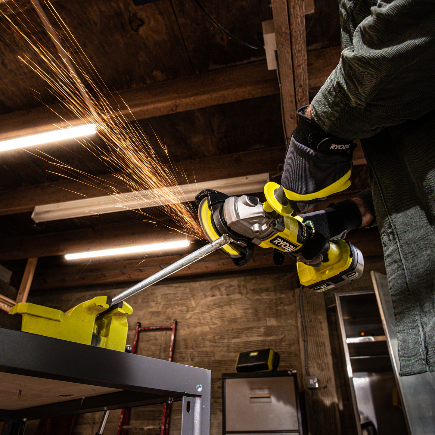 Ryobi HP Brushless Angle Grinder - RAG18X - 18V One+ - 125mm - Tool Only