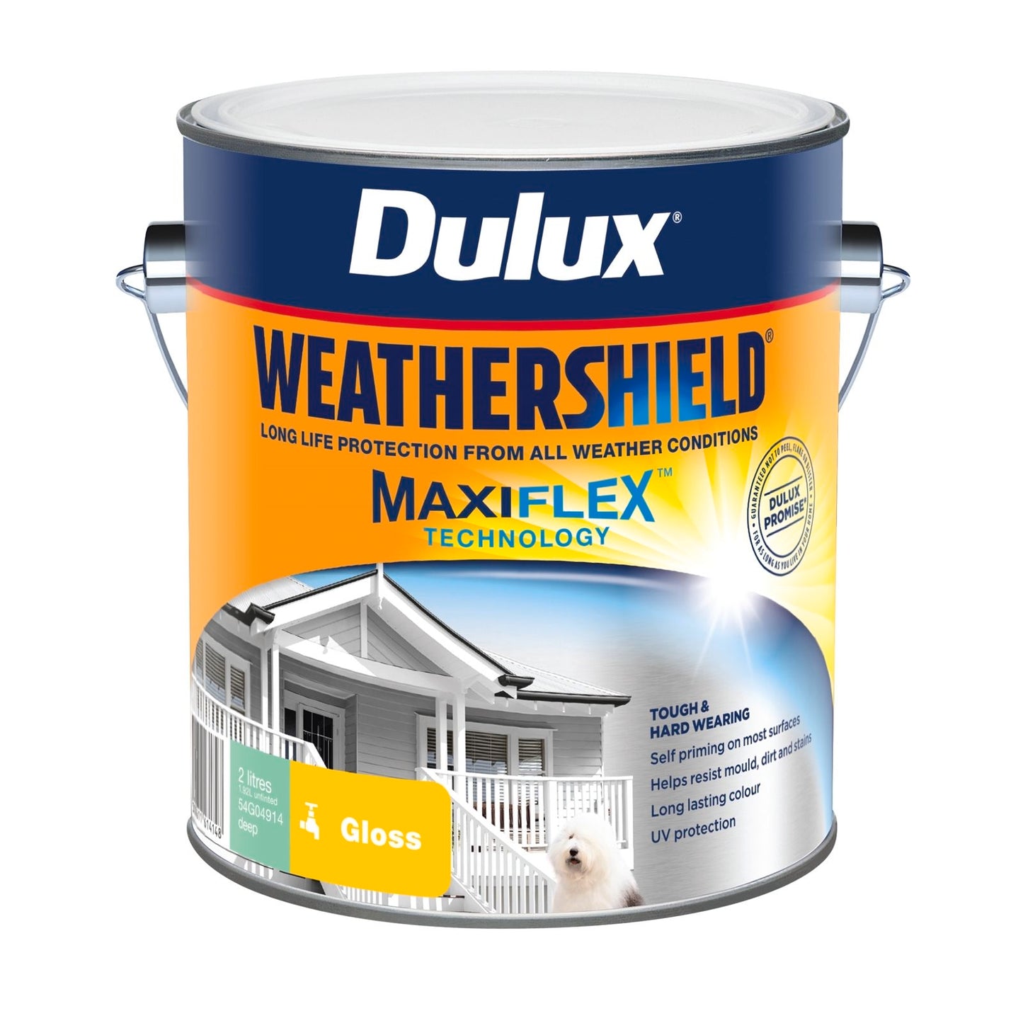 Dulux Weathershield Exterior Paint - 2L - Deep Gloss