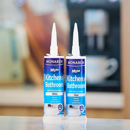 Monarch 150g Clear Mini Silicone - Waterproof Sealant - Flexible - Mould Resistant