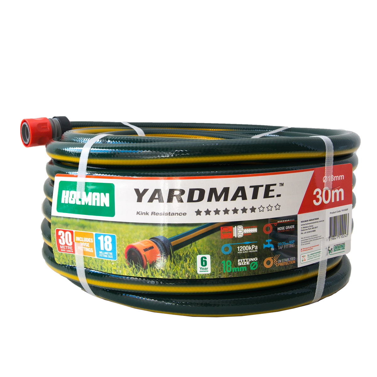 Holman Garden Hose - 18mm x 30m - PVC - UV Resistant