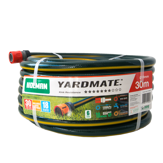 Holman Garden Hose - 18mm x 30m - PVC - UV Resistant