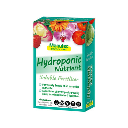 Manutec Soluble Hydroponic Fertiliser - 600g - Water Soluble - High Performance