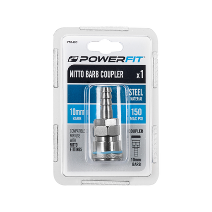 Powerfit Nitto Barb Coupler - 10mm - 150PSI