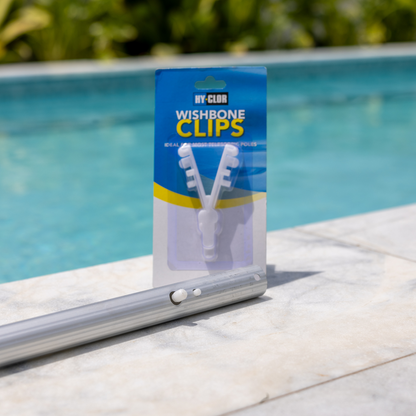 Hy-Clor Wishbone Clips - Telescopic Pole Attachments - 2 Pack - Durable