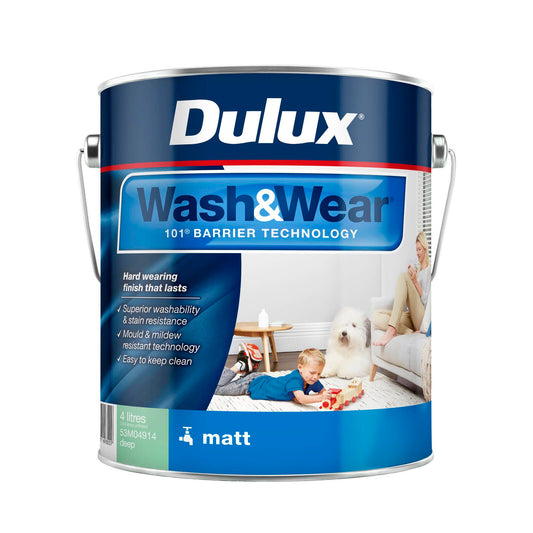 Dulux Deep Wash Wear Matt Interior Paint - 4L
