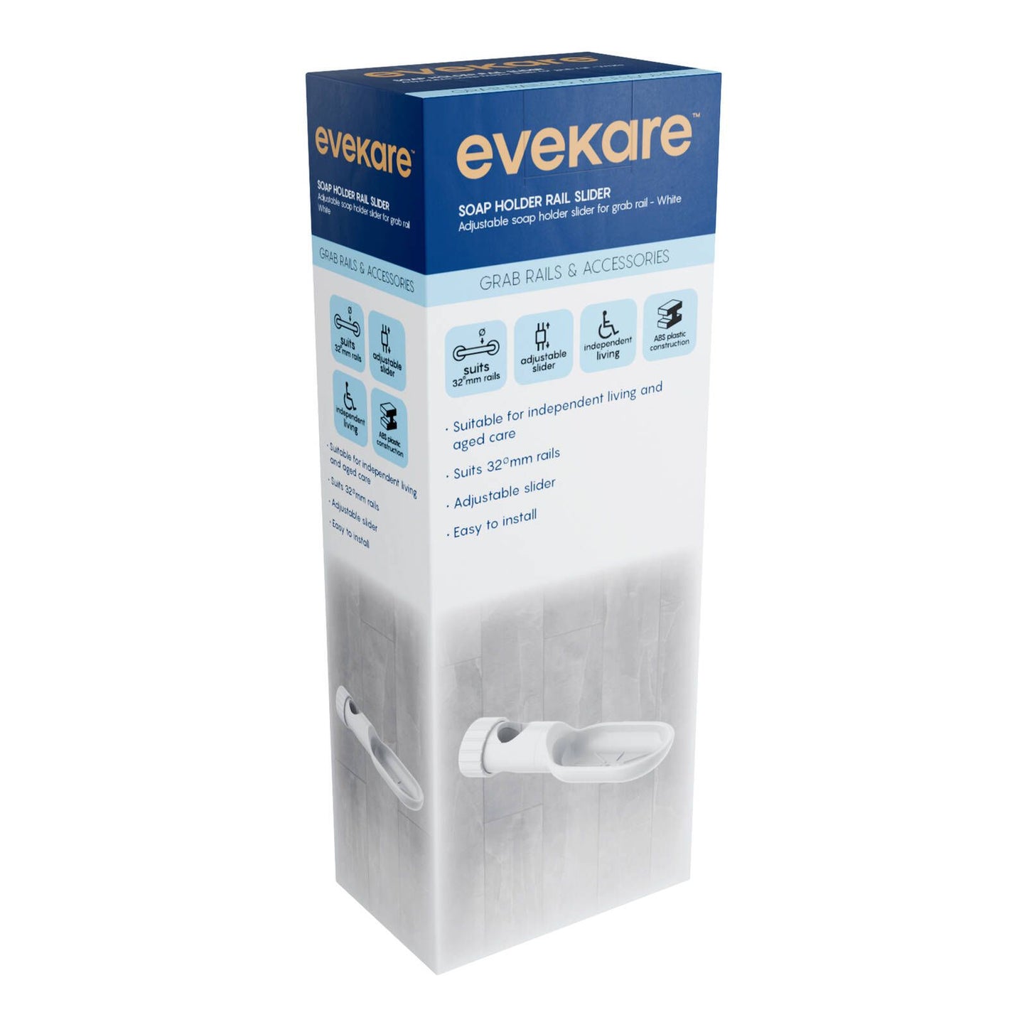 Evekare Soap Holder - 32mm - White