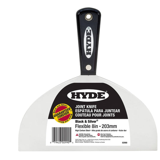 Hyde Plasterboard Joint Knife - 8in - High Carbon Steel - Easy Cleanup