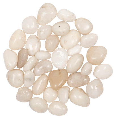 Tuscan Path High Polished White Pebbles - 10-20mm - 1.5kg