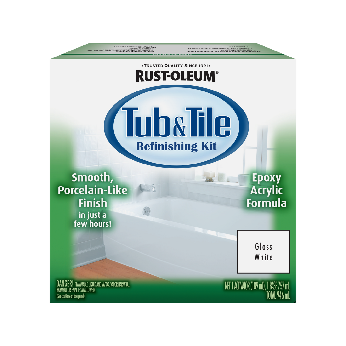 Rust Oleum Tub and Tile Refinishing Kit - 946ml - White Gloss