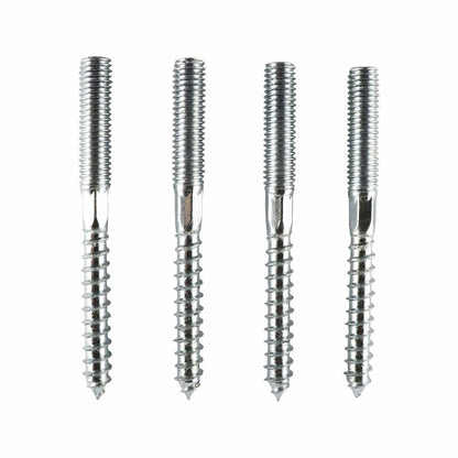 Everhang M8 Hanger Bolt 80mm Zinc Plated Steel 4 Pack Durable