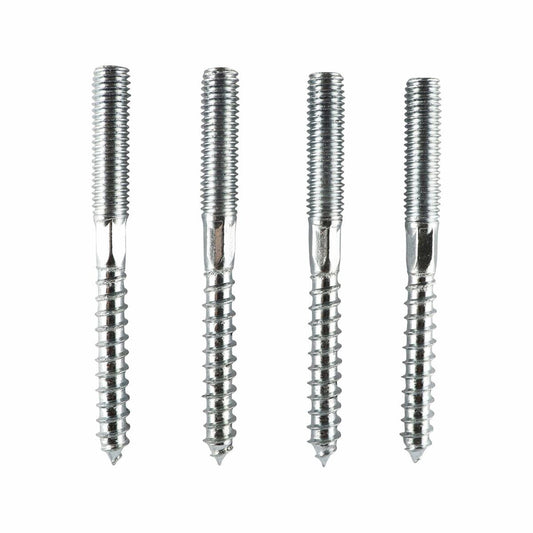 Everhang M8 Hanger Bolt 80mm Zinc Plated Steel 4 Pack Durable