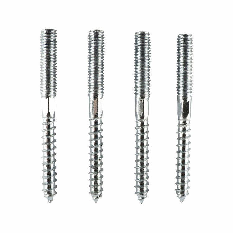 Everhang M8 Hanger Bolt 80mm Zinc Plated Steel 4 Pack Durable