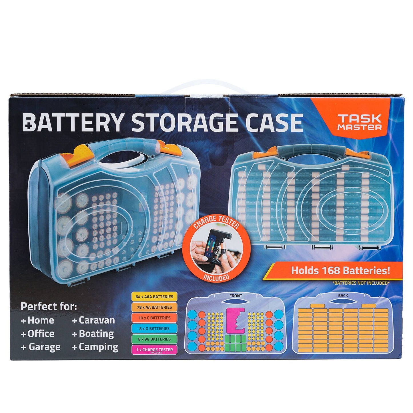 Taskmaster Double Sided Battery Storage Case - 345 x 230 x 90mm