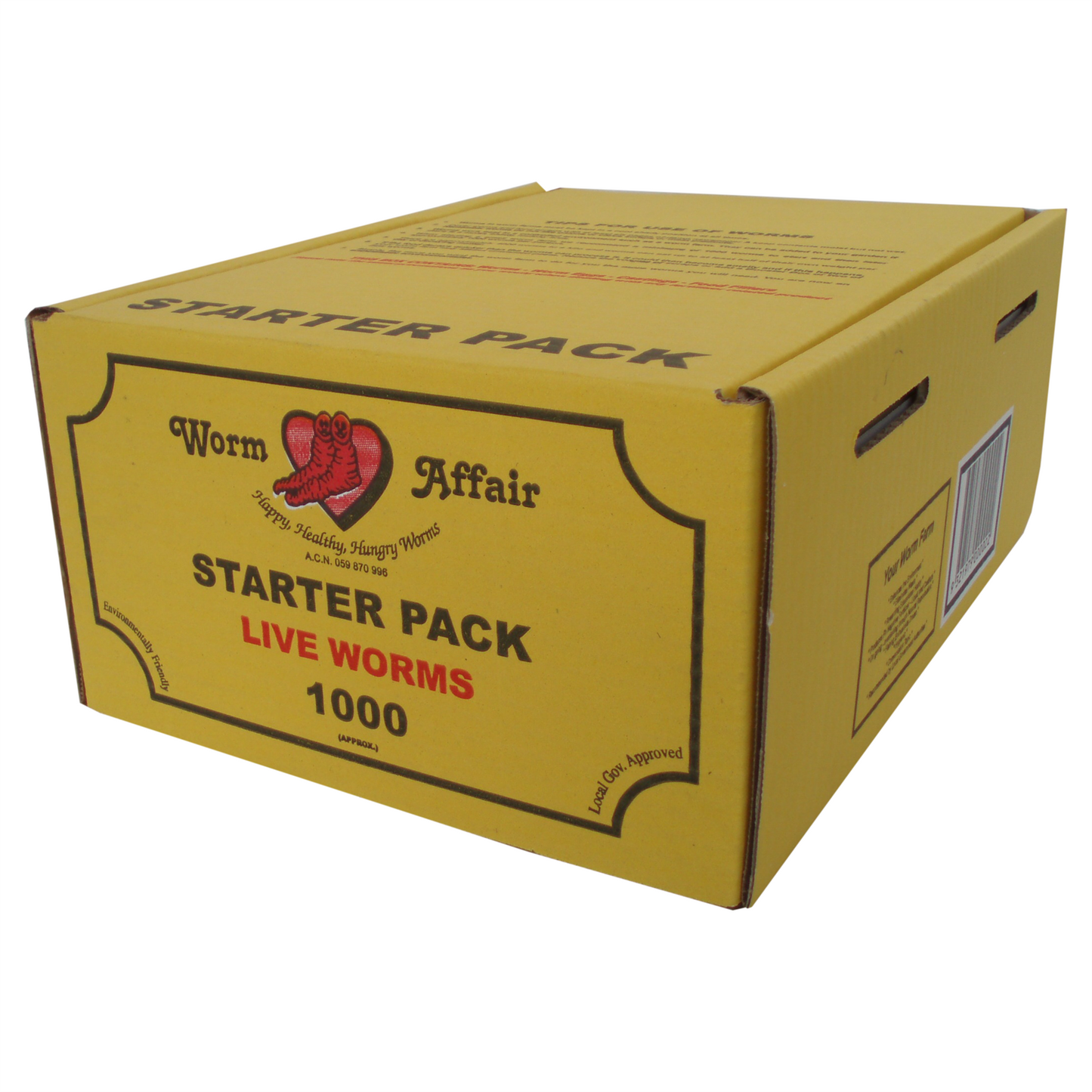 Worm Affair Live Organic Worm Starter Pack - 1000 Worms