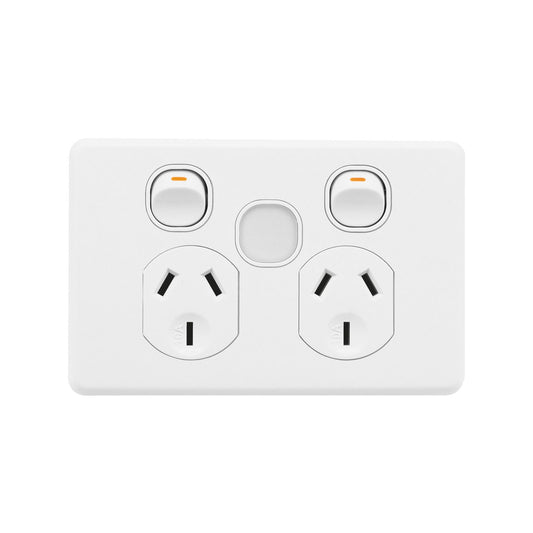 Deta x6 White Double Power Point - 150mm