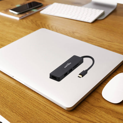 Antsig 5 in 1 USB-C Multiport Adapter - Black