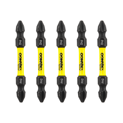 Kango Hypertorque Double Ended Impact Driver Bits - 5 Pack - 59mm PH2