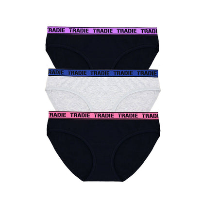 Tradie Ladies Underwear Focus Bikini - Size 14 - 3 Pack
