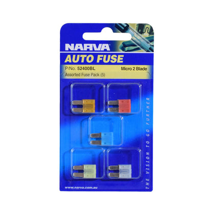 Narva Micro 2 Blade Fuse Assortment - 5 Pack
